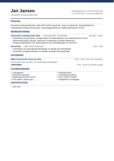 Classic CV design