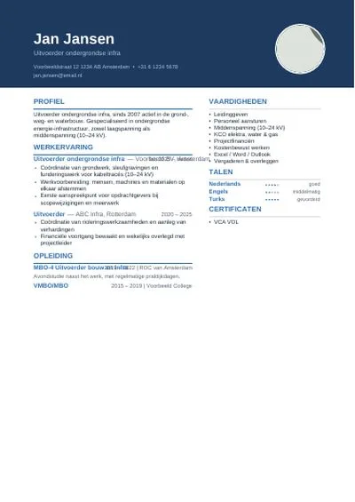Modern CV design
