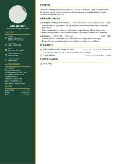 Sidebar CV design
